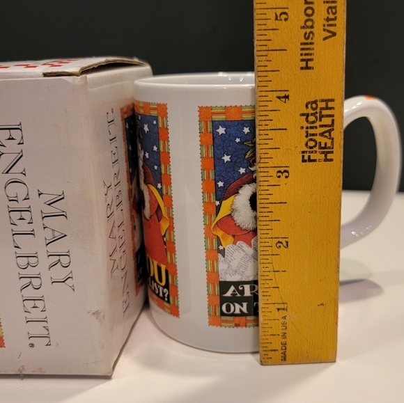 Mary Engelbreit "Are YOU on this list" Christmas mug. From OZ, Kansas City,  MO - Picture 6 of 8